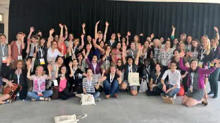 R-Ladies group photo at useR 2017 conference