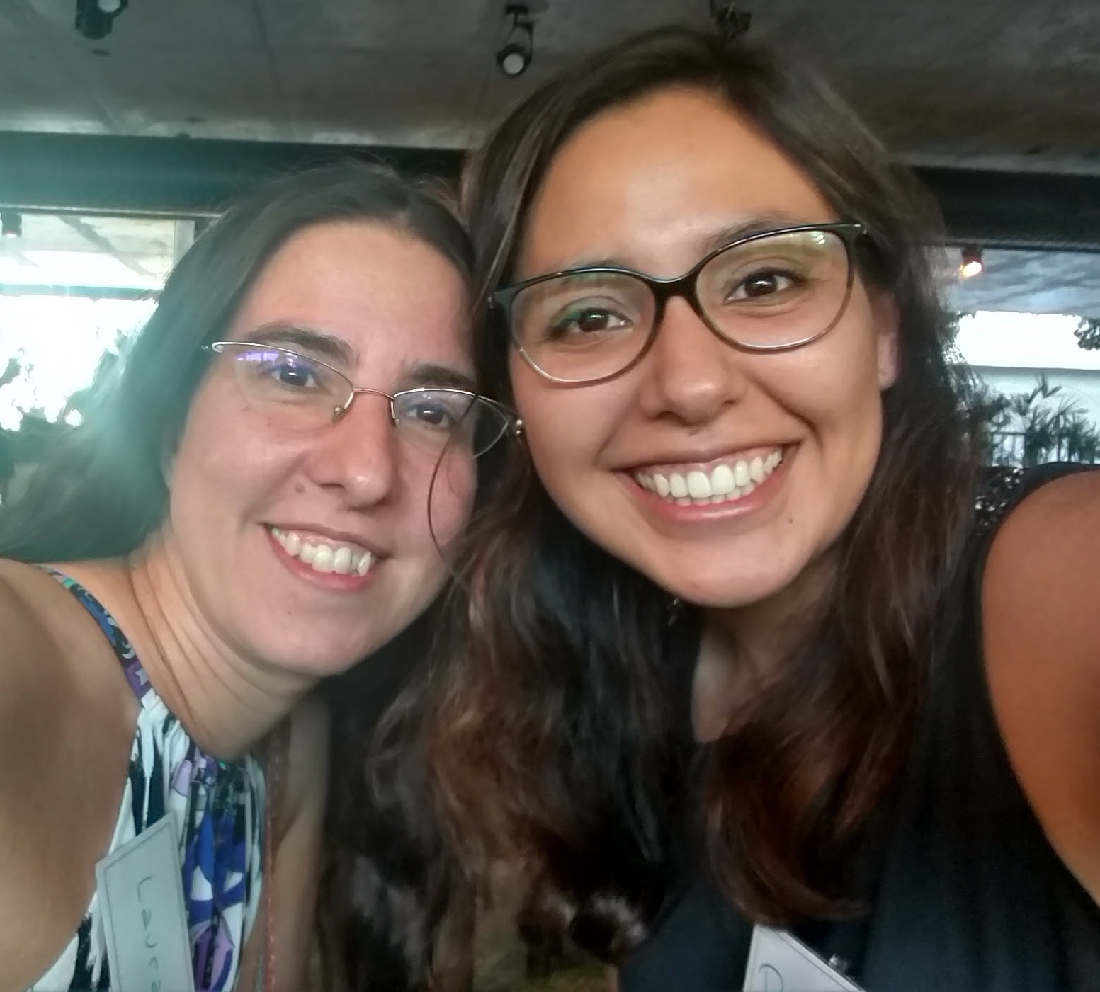 Laura and Paloma smiling together