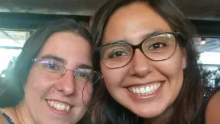 Laura and Paloma meeting to grow R-Ladies in South America