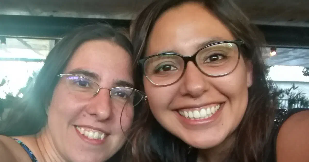 Laura and Paloma meeting to grow R-Ladies in South America