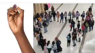 R-Ladies purple heart graphic from the 2019 year-end video