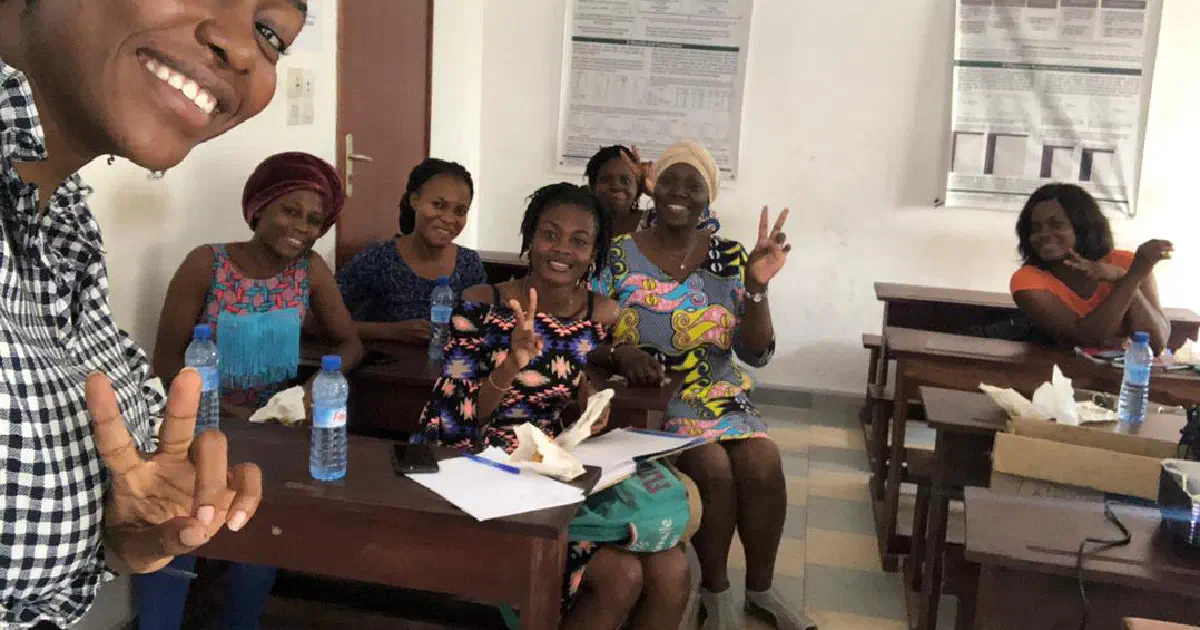 R-Ladies Cotonou mentoring program participants