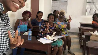 R-Ladies Cotonou mentoring program participants