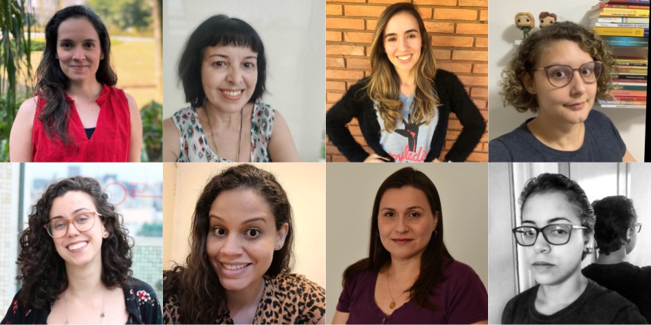 Portrait photos of six R-Ladies São Paulo co-organizers