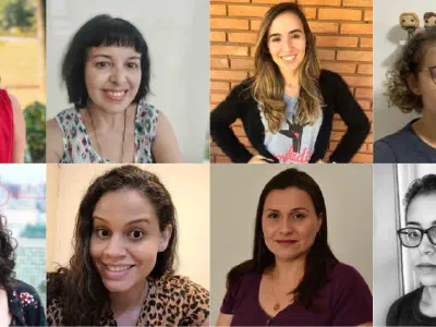 R-Ladies Sao Paulo team members at a community event