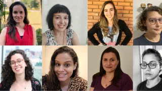 R-Ladies Sao Paulo team members at a community event