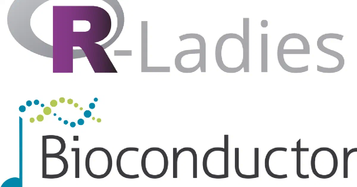 R-Ladies and Bioconductor logos side by side
